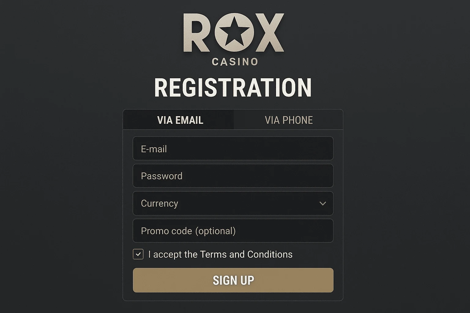 Rox casino вхід і реєстрація